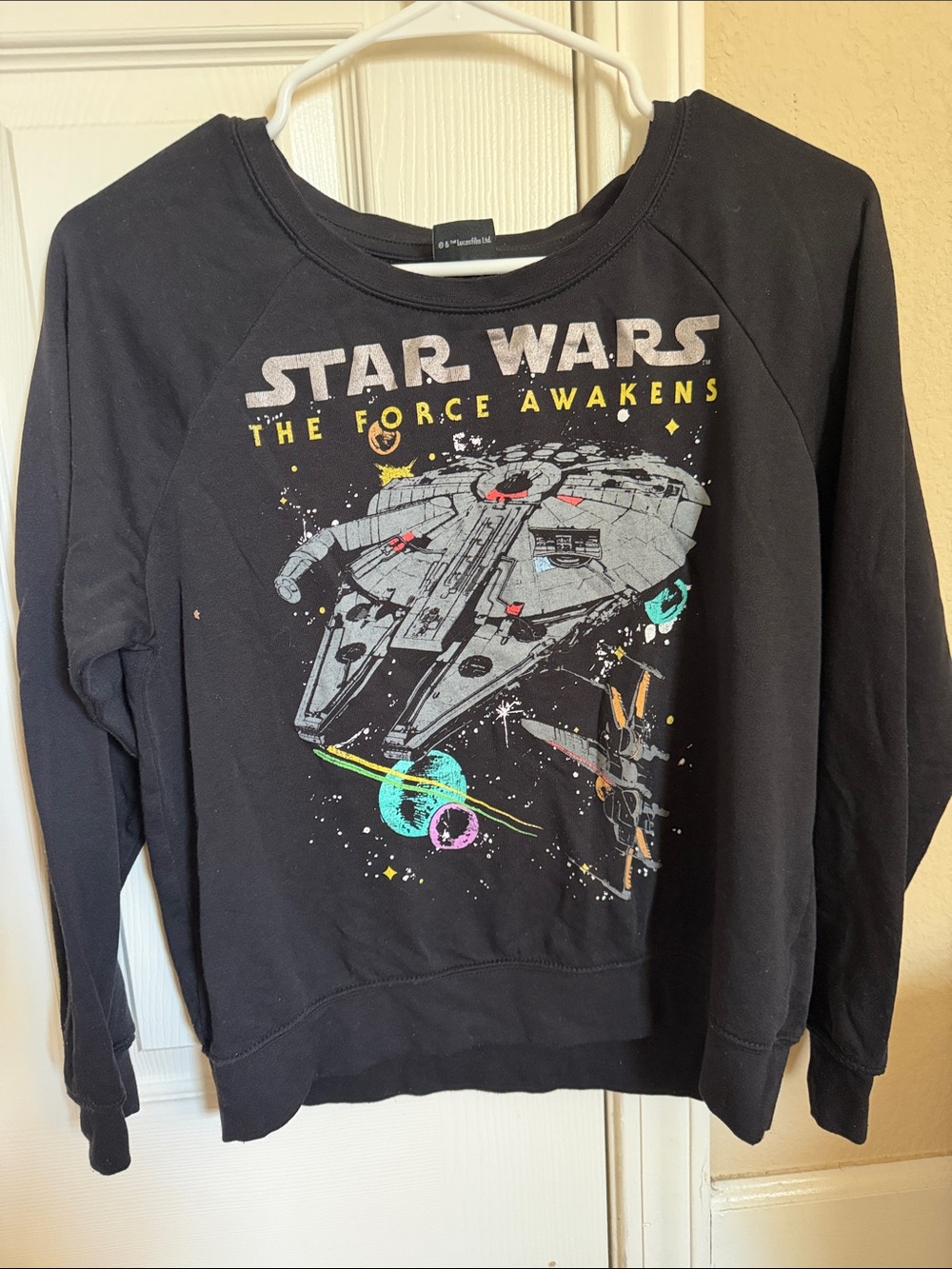 Star Wars Black Women’s Sweatshirt Millennium Falcon Graphic